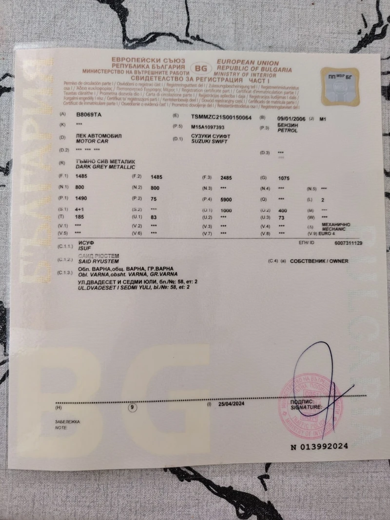 Suzuki Swift - 2200 € / 4302.83 лв. - 35046759 1 | Car24.bg Suzuki Swift - 2200 € / 4302.83 лв. - 35046759 1