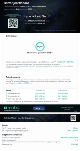 Hyundai Ioniq 99.9% SOH Comfort - 12900 € / 25230.21 лв. - 43980514 5 | Car24.bg Hyundai Ioniq 99.9% SOH Comfort - 12900 € / 25230.21 лв. - 43980514 5