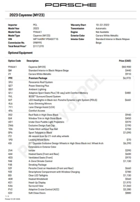 Porsche Cayenne AWD 2023* CARFAX * БЕЗ ПЪРВОНАЧАЛНА ВНОСКА - 92900 лв. / 47499.02 € - 72236738 17 | Car24.bg Porsche Cayenne AWD 2023* CARFAX * БЕЗ ПЪРВОНАЧАЛНА ВНОСКА - 92900 лв. / 47499.02 € - 72236738 17