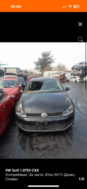 VW Golf 1.6TDI CXX НА ЧАСТИ!!! - Car24.bg VW Golf 1.6TDI CXX НА ЧАСТИ!!!