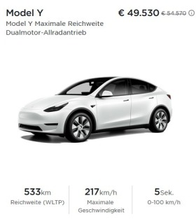 Обява за продажба на Tesla Model Y 4х4 НОВА, Гаранция ~83 800 лв. - изображение 1