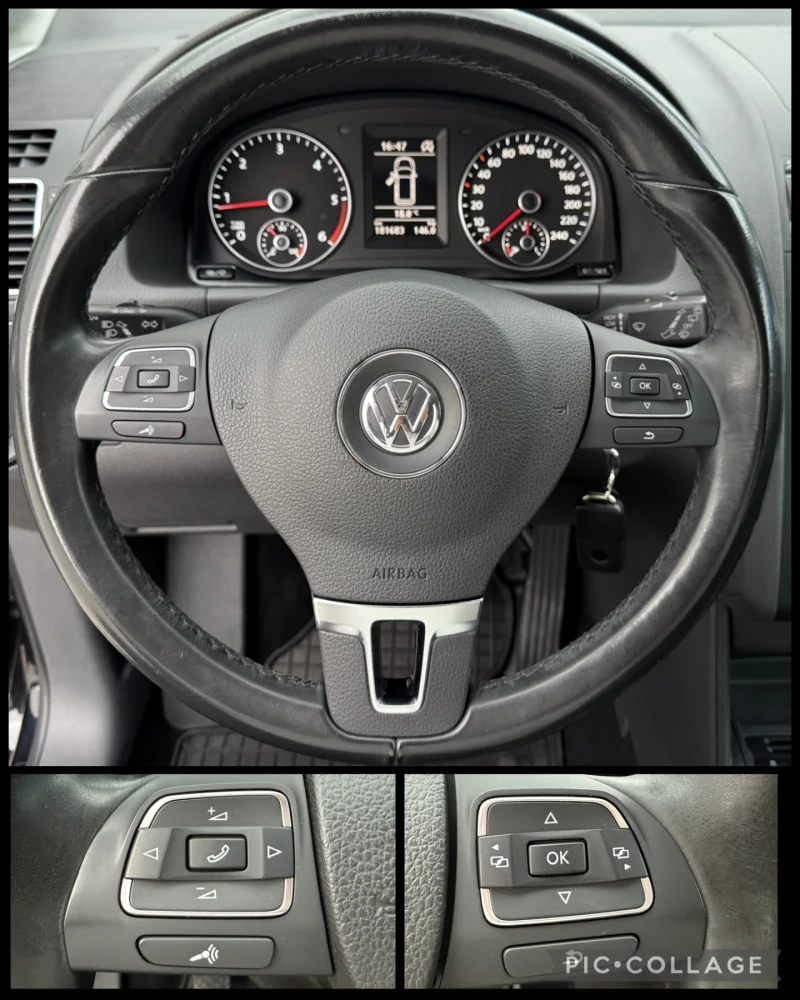 VW Touran 1.6 TDi/105kc/6ck/LED/Подгрев/* Facelift* , снимка 10 - Автомобили и джипове - 52495941