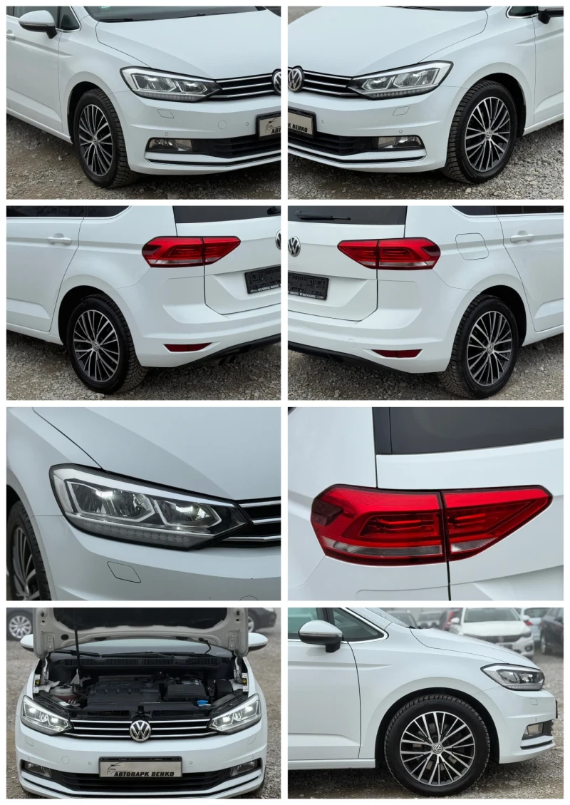 VW Touran 2.0TDi 150кс * LED* * Дистроник* * Панорама* * Нав, снимка 9 - Автомобили и джипове - 52868302