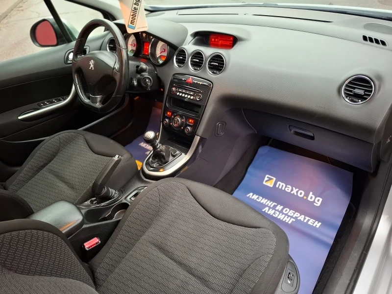 Peugeot 308 2.0HDI 150hp * EURO 5 * КЛИМАТРОНИК * ПАНОРАМА * , снимка 13 - Автомобили и джипове - 52564856
