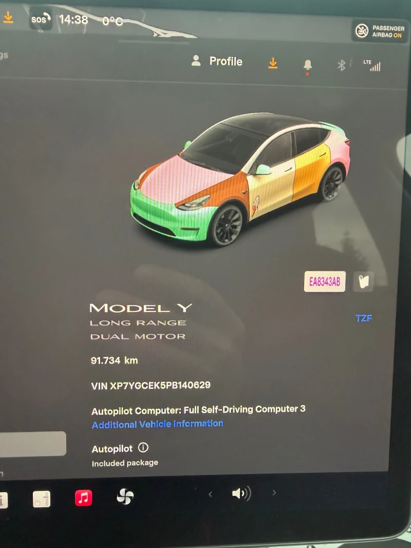 Tesla Model Y LR/LFP/Dual Motor, снимка 14 - Автомобили и джипове - 53386237