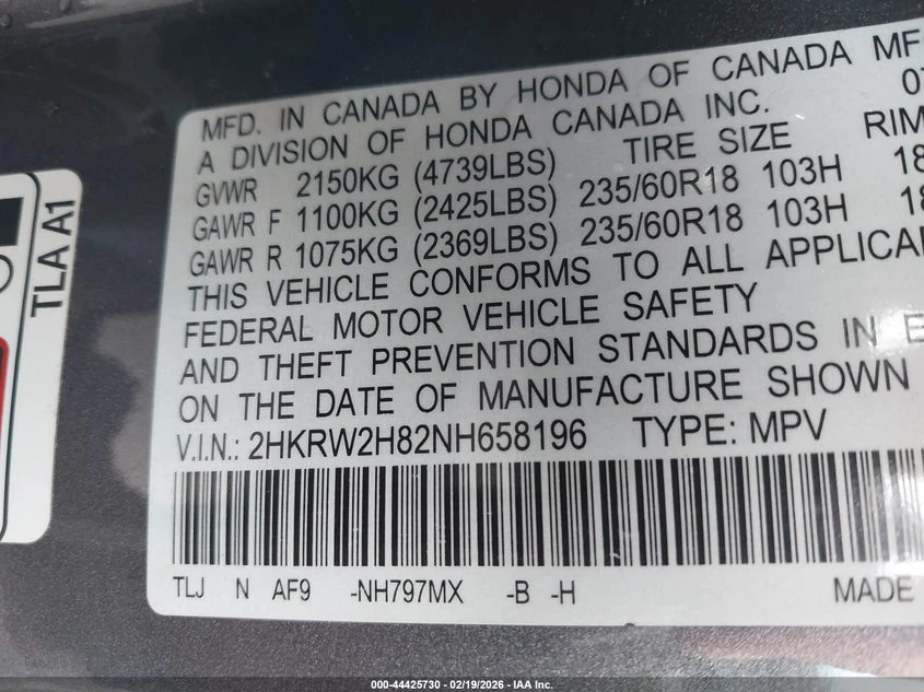 Honda Cr-v 1.5L I-4 DI, DOHC, VVT, TURBO, 190HP All Wheel, снимка 9 - Автомобили и джипове - 53973291