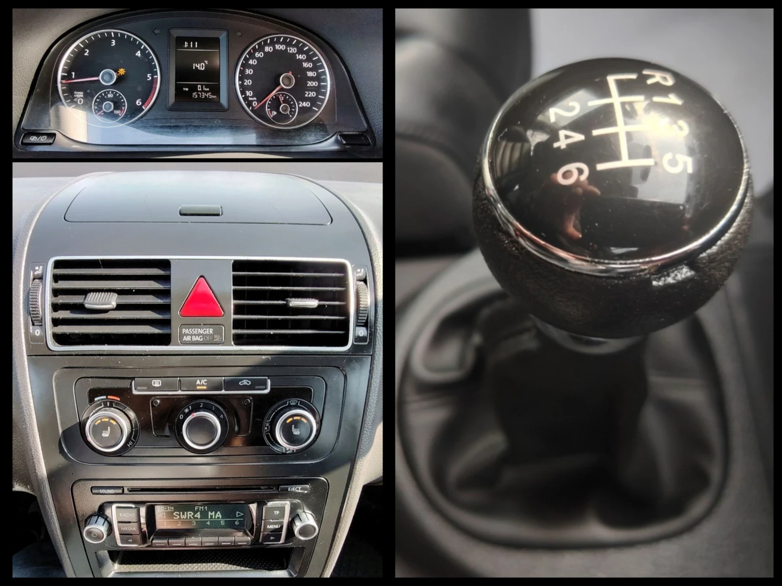 VW Touran 1.6TDI/Кожен салон-Higline, снимка 13 - Автомобили и джипове - 53867762