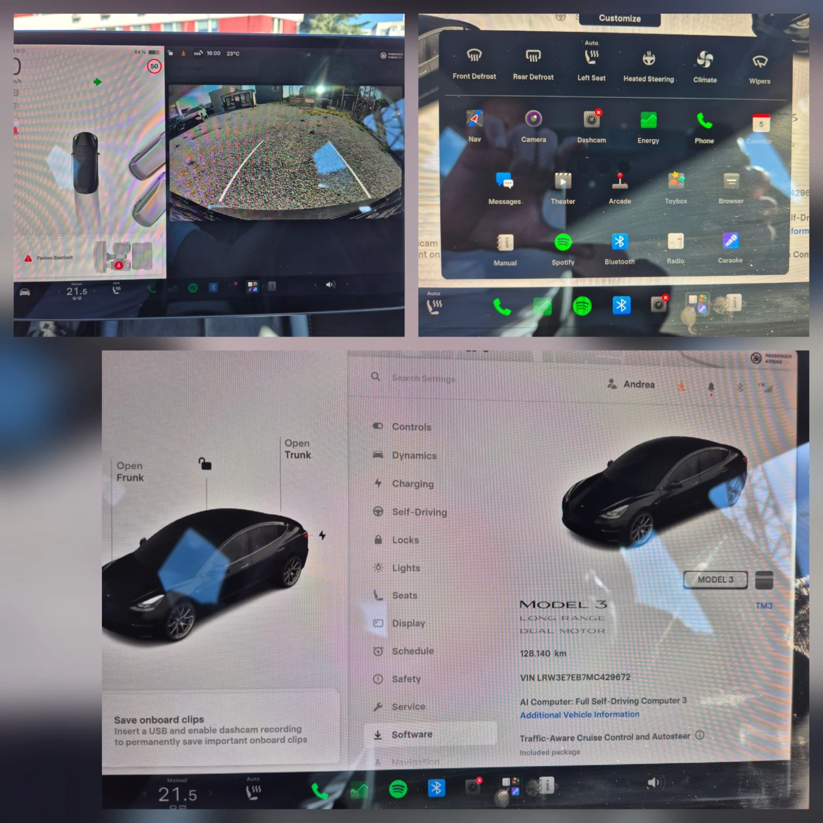 Tesla Model 3 75 KWH DUAL MOTOR LONG RANGE 4WD-SOH-91%-TERMO POM, снимка 13 - Автомобили и джипове - 56361011