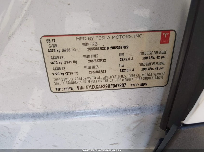Tesla Model X 100D AWD, снимка 9 - Автомобили и джипове - 55893481