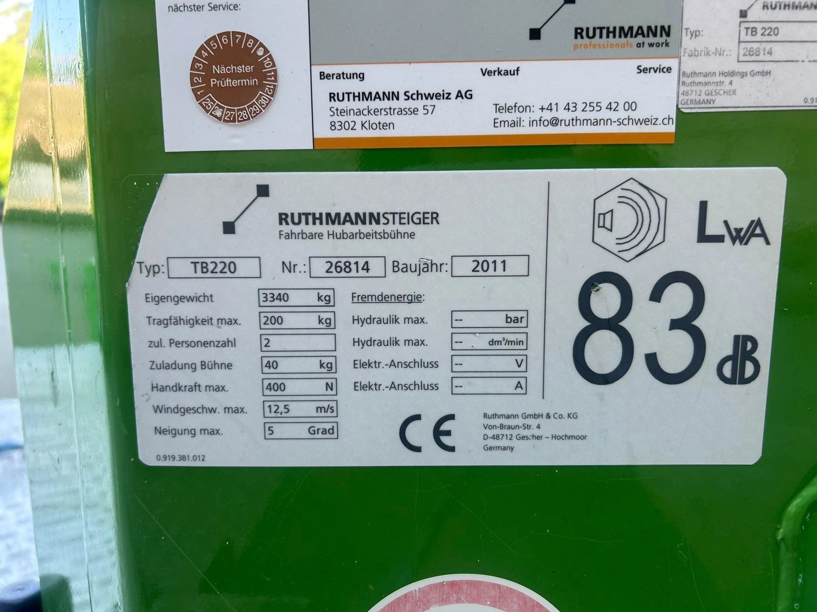 Автовишка Ruthmann 22м 200кг ТВ220, снимка 5 - Индустриална техника - 55095636