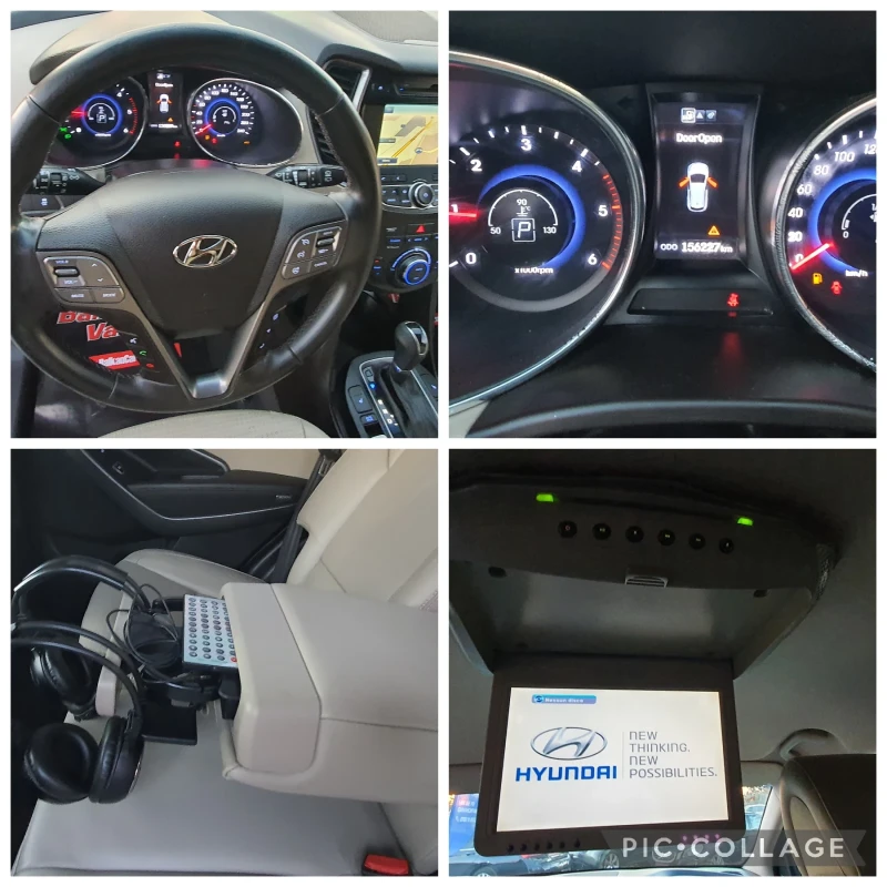 Hyundai Santa fe 2, 2 CRDI A-T 4WD STILE 156хил.км., снимка 12 - Автомобили и джипове - 52410618