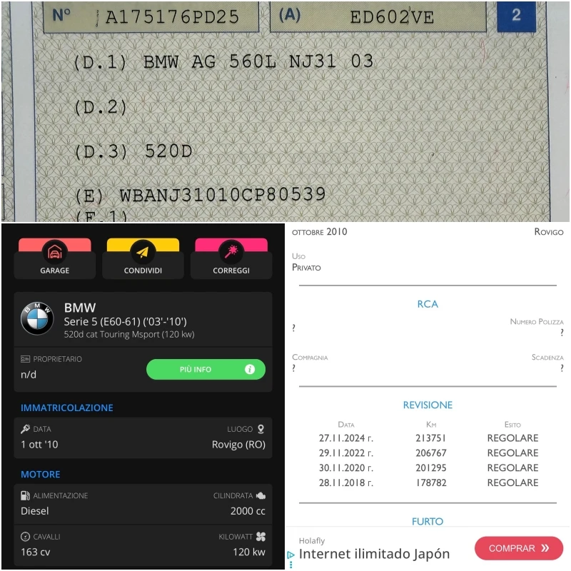 BMW 520 D 150hp ИТАЛИЯ, снимка 15 - Автомобили и джипове - 53111339