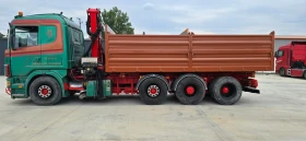 Scania R 164 Самосвал с кран 8x2, снимка 5