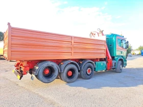 Scania R 164 Самосвал с кран 8x2, снимка 14