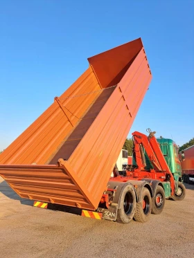 Scania R 164 Самосвал с кран 8x2, снимка 15