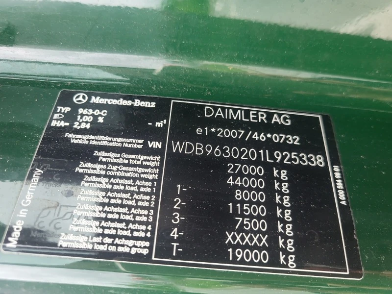 Mercedes-Benz Actros 26 45 EURO 6 ЗА ТРИЦИ, снимка 7 - Камиони - 45671736