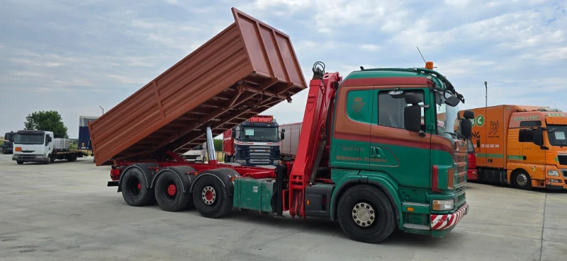 Scania R 164 Самосвал с кран 8x2, снимка 9 - Камиони - 52365999