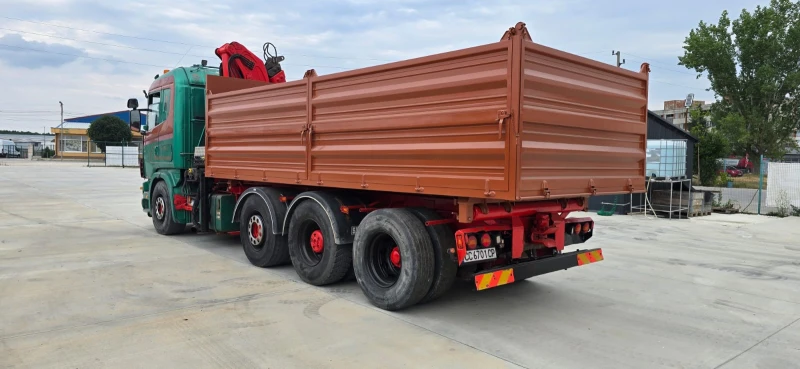 Scania R 164 Самосвал с кран 8x2, снимка 8 - Камиони - 52365999