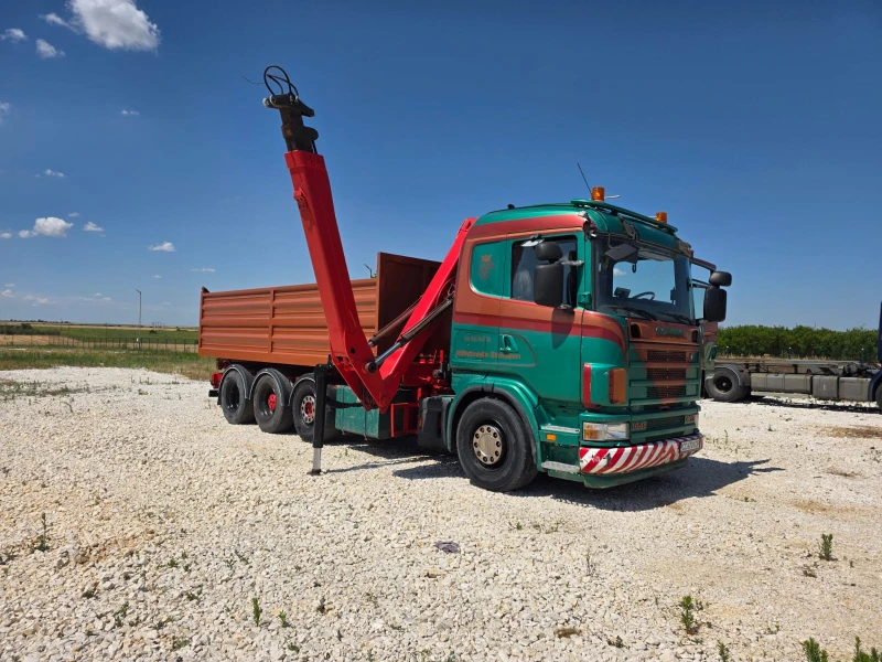Scania R 164 Самосвал с кран 8x2