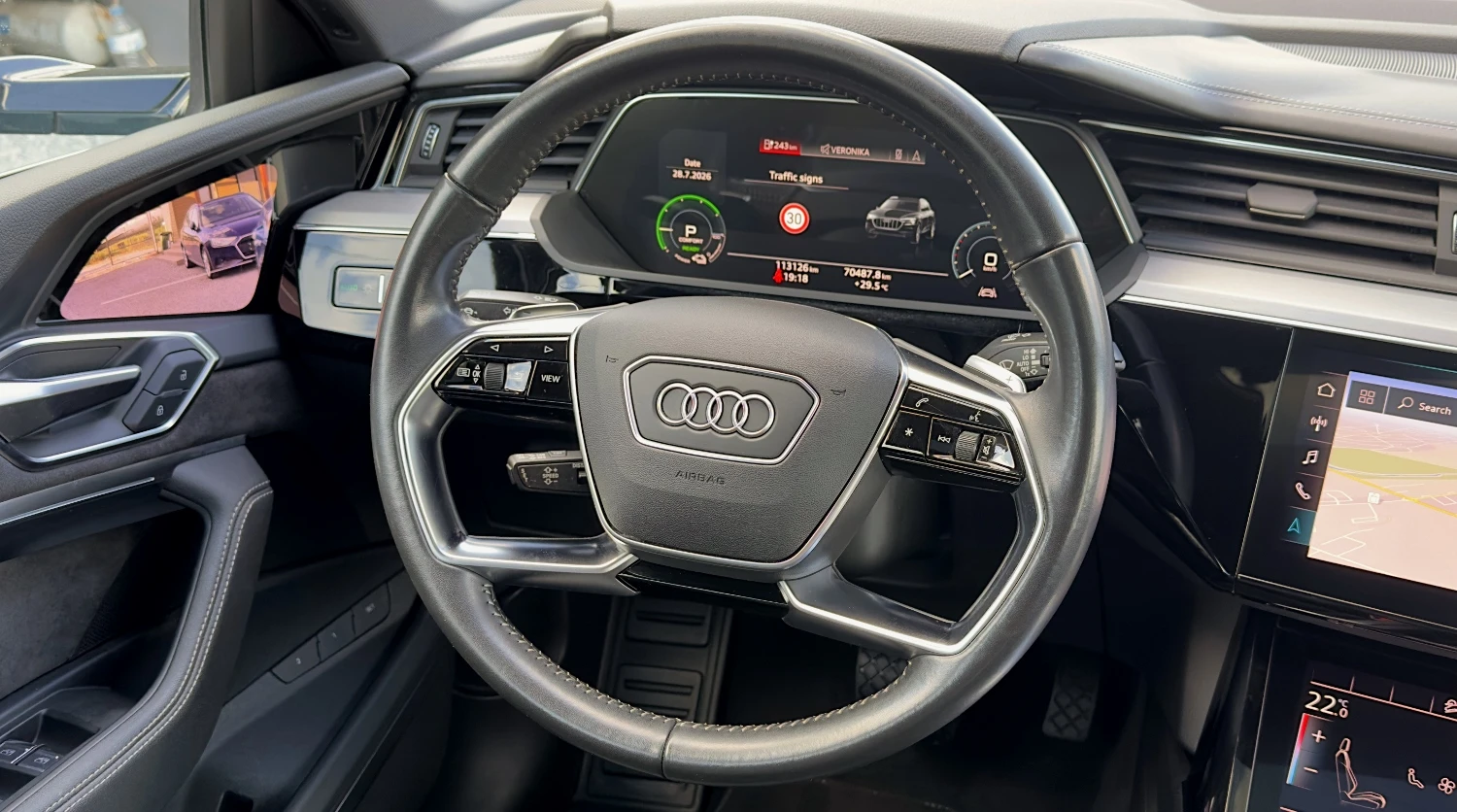 Audi E-Tron 55Quattro 112х.ГАРАНЦИЯ! Distronic Keyless B&O 360, снимка 9 - Автомобили и джипове - 55458478