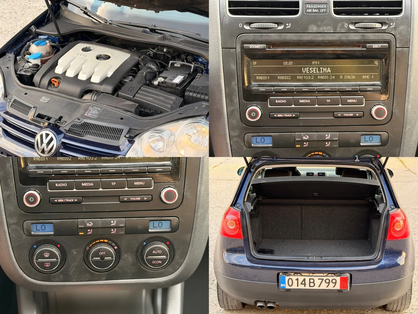 VW Golf 2.0TDI/ИТАЛИЯ, снимка 14 - Автомобили и джипове - 55335023