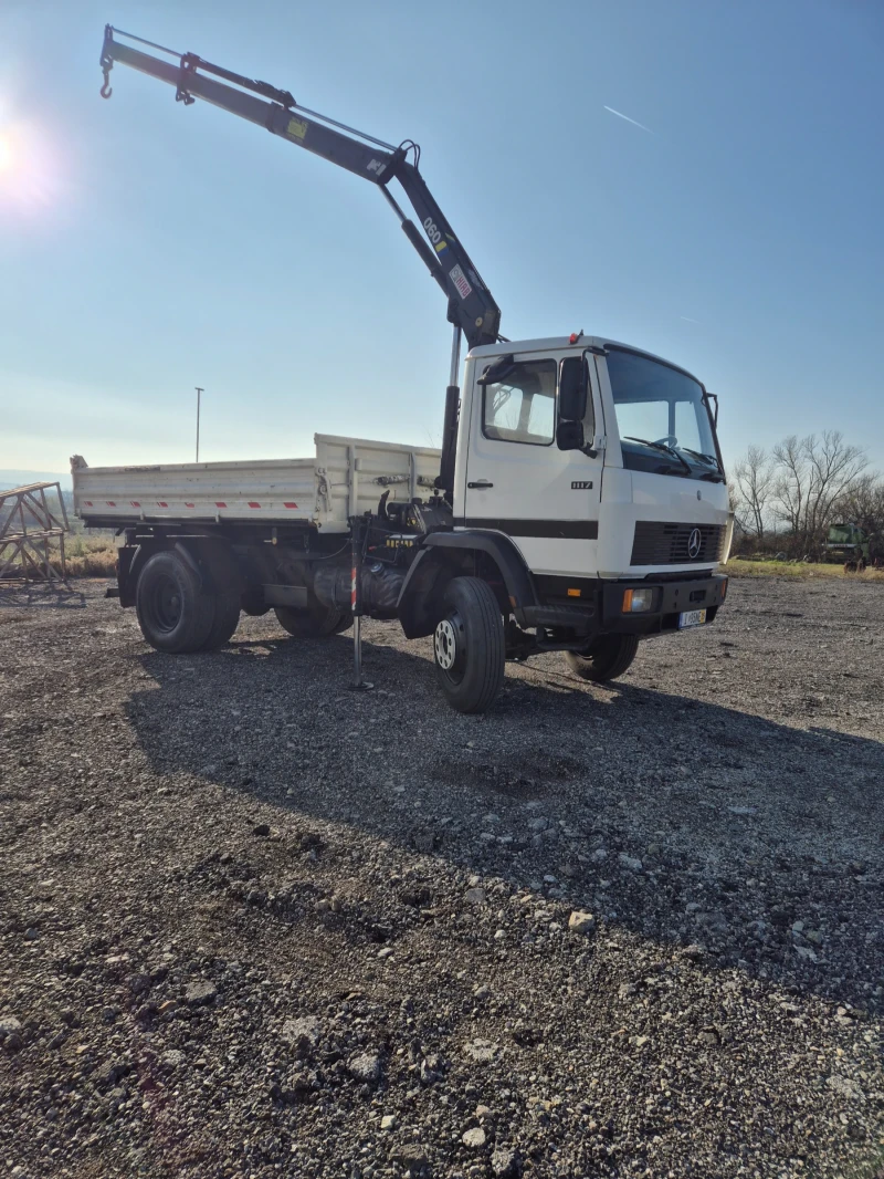 Mercedes-Benz 1117 Тристранен самосвал + Кран HIAB 060, снимка 9 - Камиони - 52806666