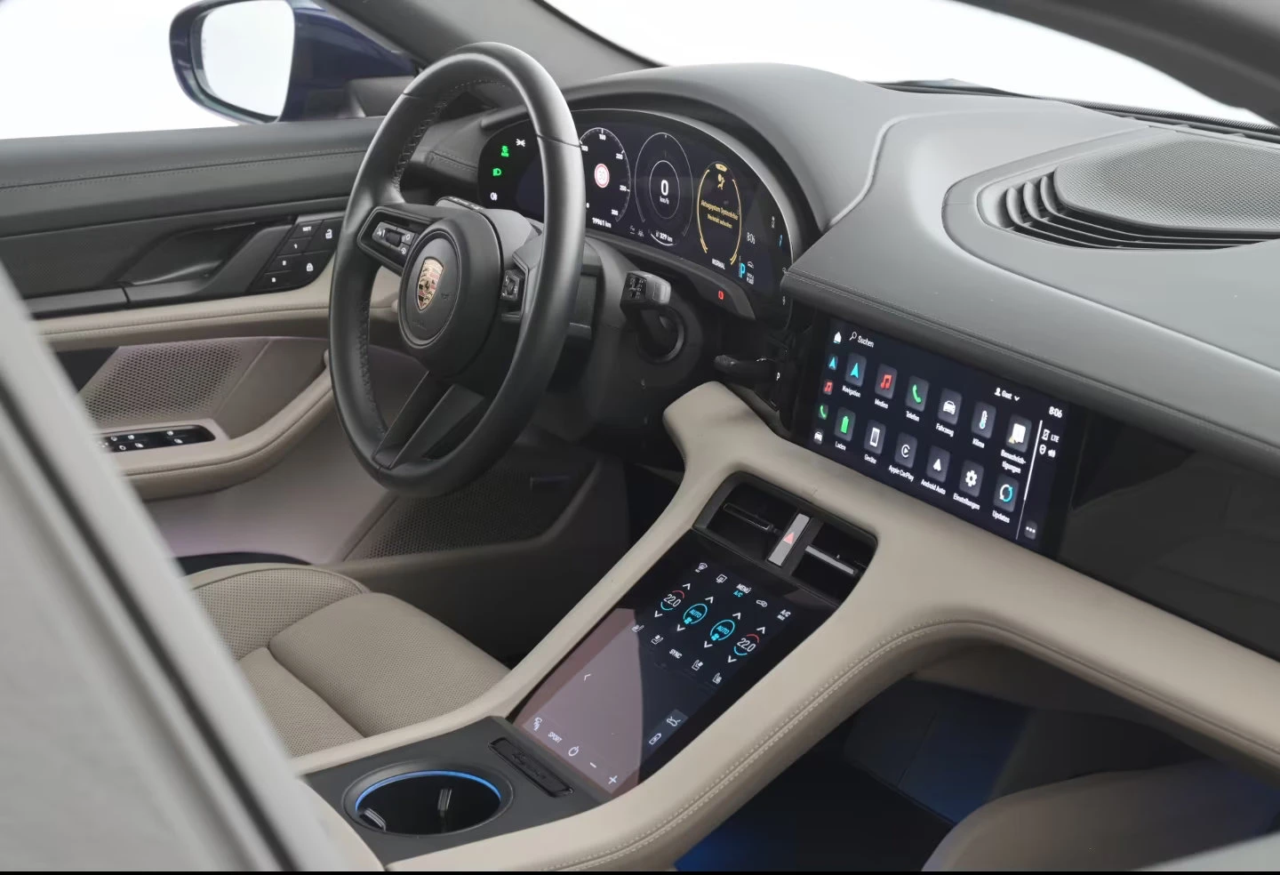 Porsche Taycan 4S/571HP/HUD/VENTILATION/PANO/360/INNODRIVE/497z, снимка 12 - Автомобили и джипове - 55087584