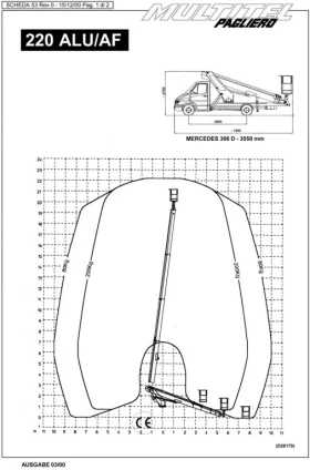 Автовишка Mercedes-Benz Multitel ALU220, снимка 5