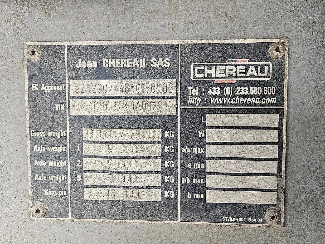 Полуремарке Chereau BI Temperature, снимка 14 - Ремаркета - 53842920