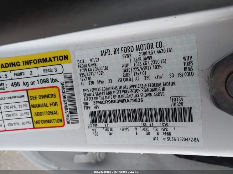 Ford Bronco 1.5l Sport Big Bend, снимка 9 - Автомобили и джипове - 53577354