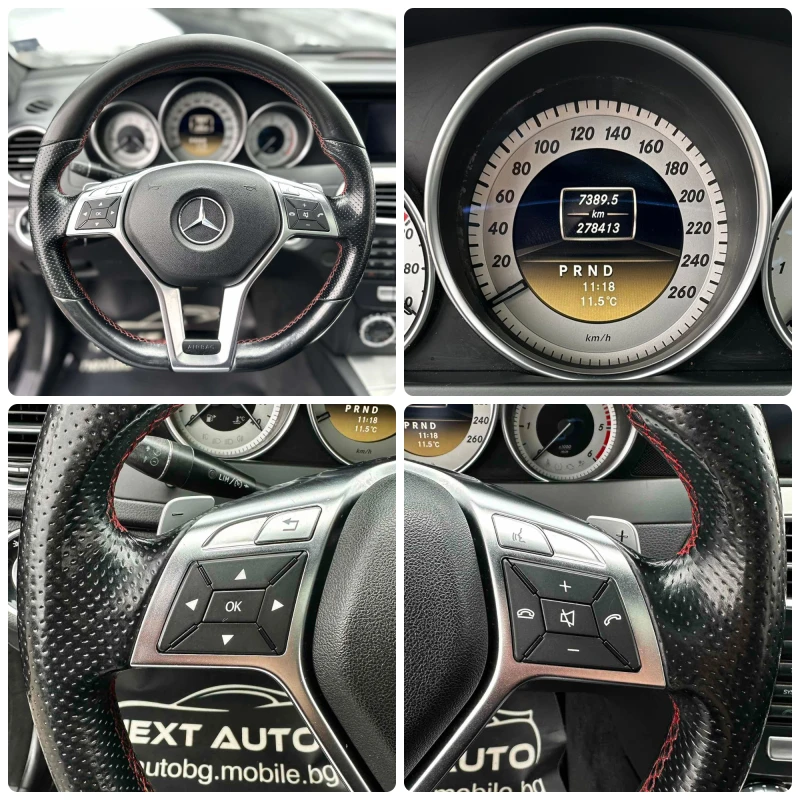 Mercedes-Benz C 220 2.2CDI 170HP AMG PANO NAVI КОЖА, снимка 14 - Автомобили и джипове - 53392968