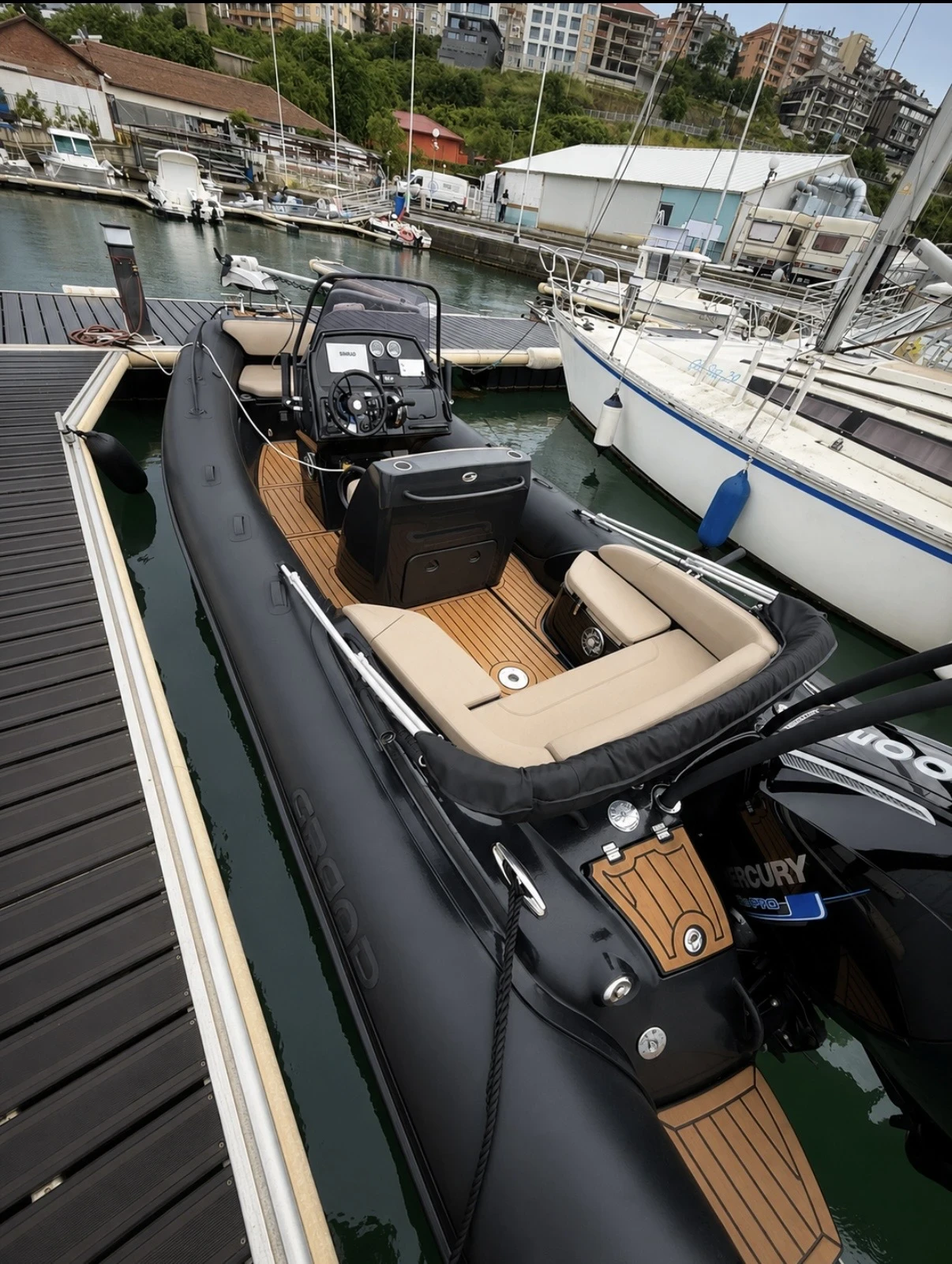 Надуваема лодка GRAND Grand 650 Black  Limited Edition, снимка 3 - Воден транспорт - 55780355