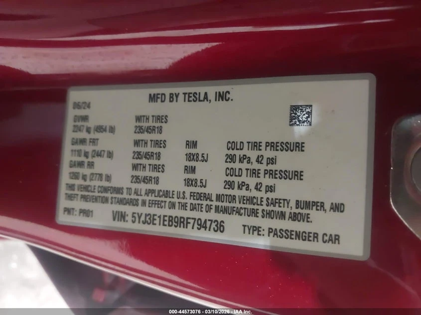 Tesla Model 3 Long Range Dual Motor All-Wheel Drive, снимка 9 - Автомобили и джипове - 54419118