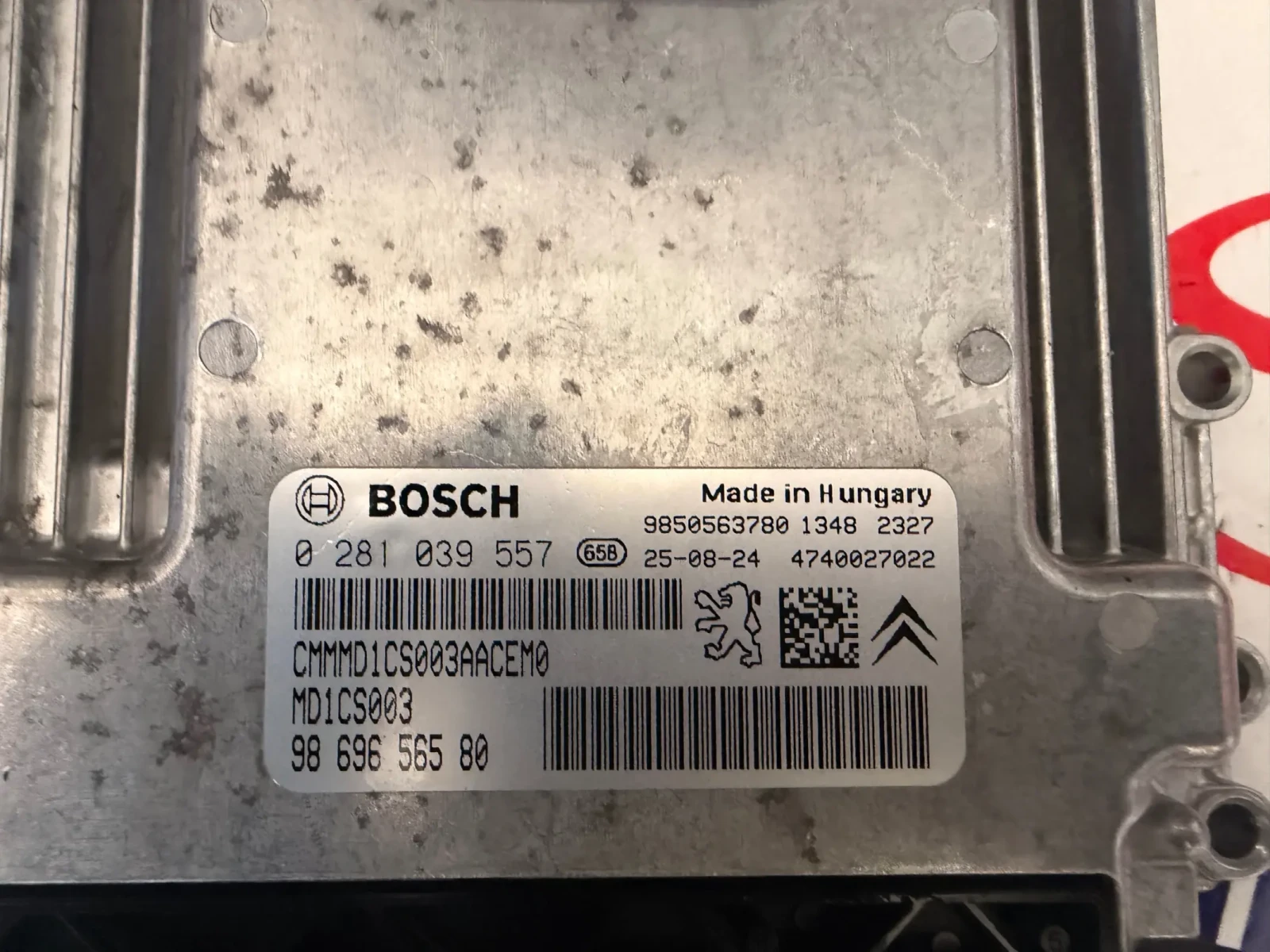 0281039557 9869656580 Компютър двигател PEUGEOT RIFTER 1.5HDI 9850563780 MD1CS003, снимка 2 - Части - 55296936