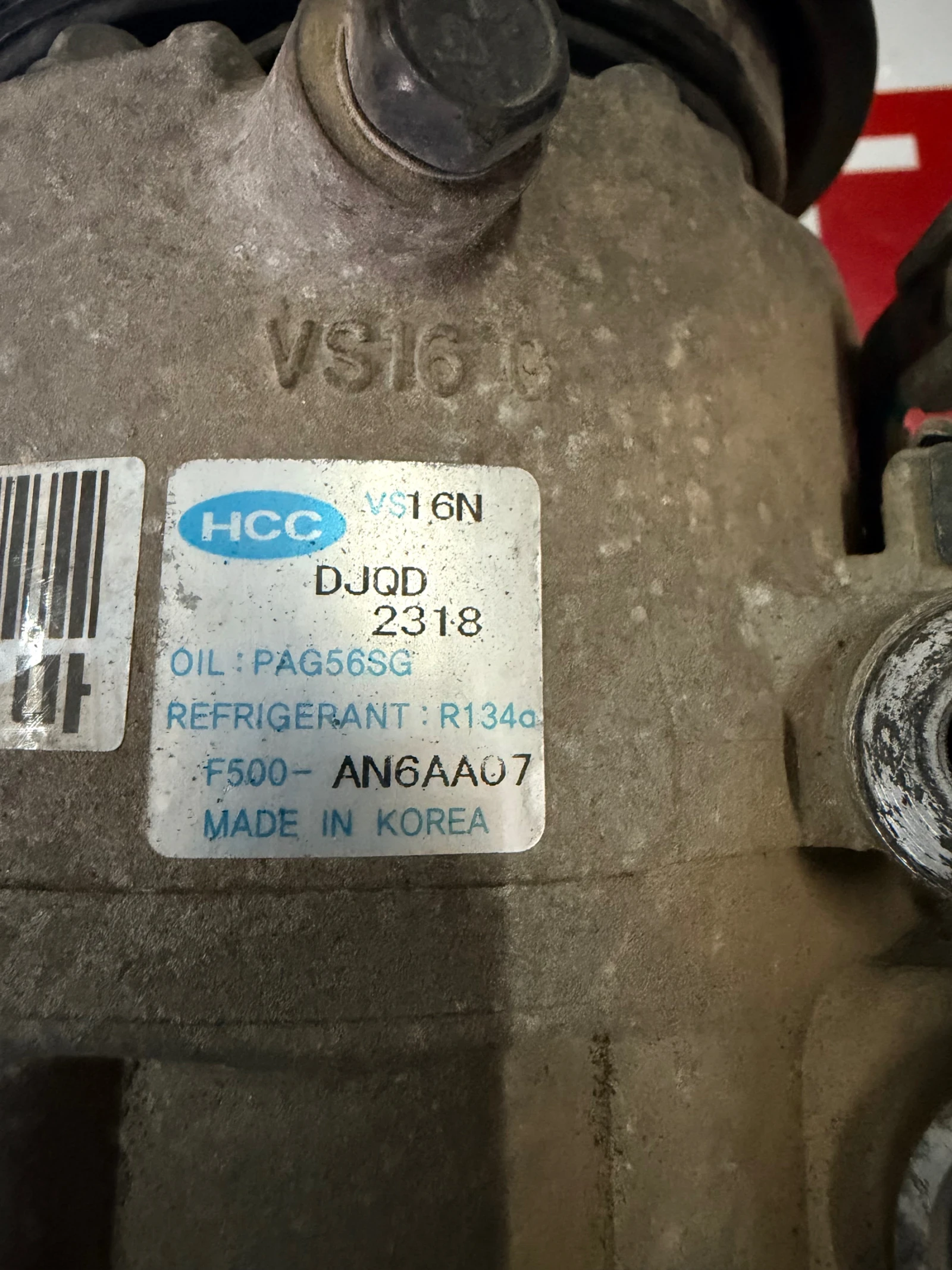 F500-AN6AA07 Компресор климатик HYUNDAI I30 KIA CEED  1.4/1.6i F500-AN6AA07 , снимка 2 - Части - 53786987