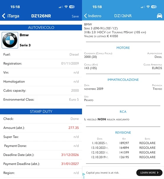 BMW 320 2.0TDI/143кс/194000км/ВНОС ИТАЛИЯ/EU5, снимка 10 - Автомобили и джипове - 53801305