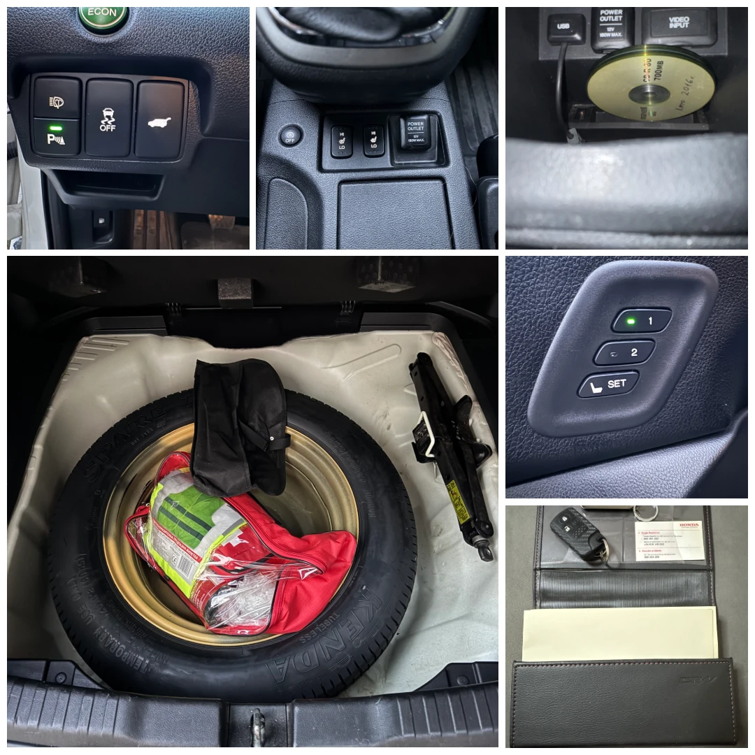 Honda Cr-v FULL/4x4/НОВИ ДЖАНТИ/Keyless/Камера, снимка 10 - Автомобили и джипове - 55838966