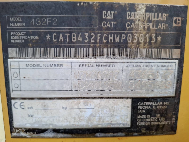 Багер Cat 432 F2, снимка 10 - Индустриална техника - 52296808