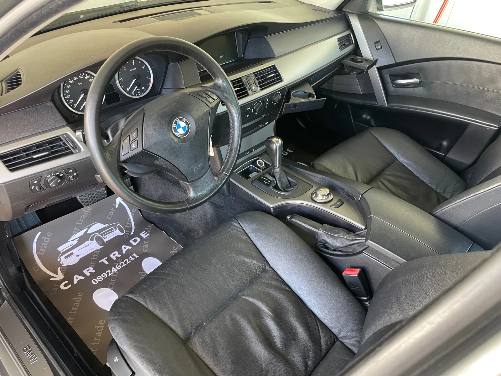 BMW 525 M57/АВТОМАТ/КОЖА/НОВИ ГУМИ И ДИСКОВЕ/ - изображение 9