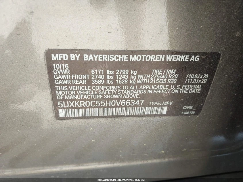 BMW X5 3.0l xDrive35I, снимка 9 - Автомобили и джипове - 54831381