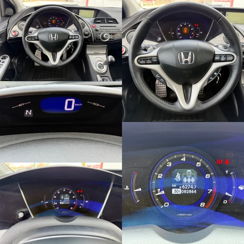 Honda Civic АВТОМАТ / НАВИ / КОЖА / ПАНОРАМА, снимка 13 - Автомобили и джипове - 49505191