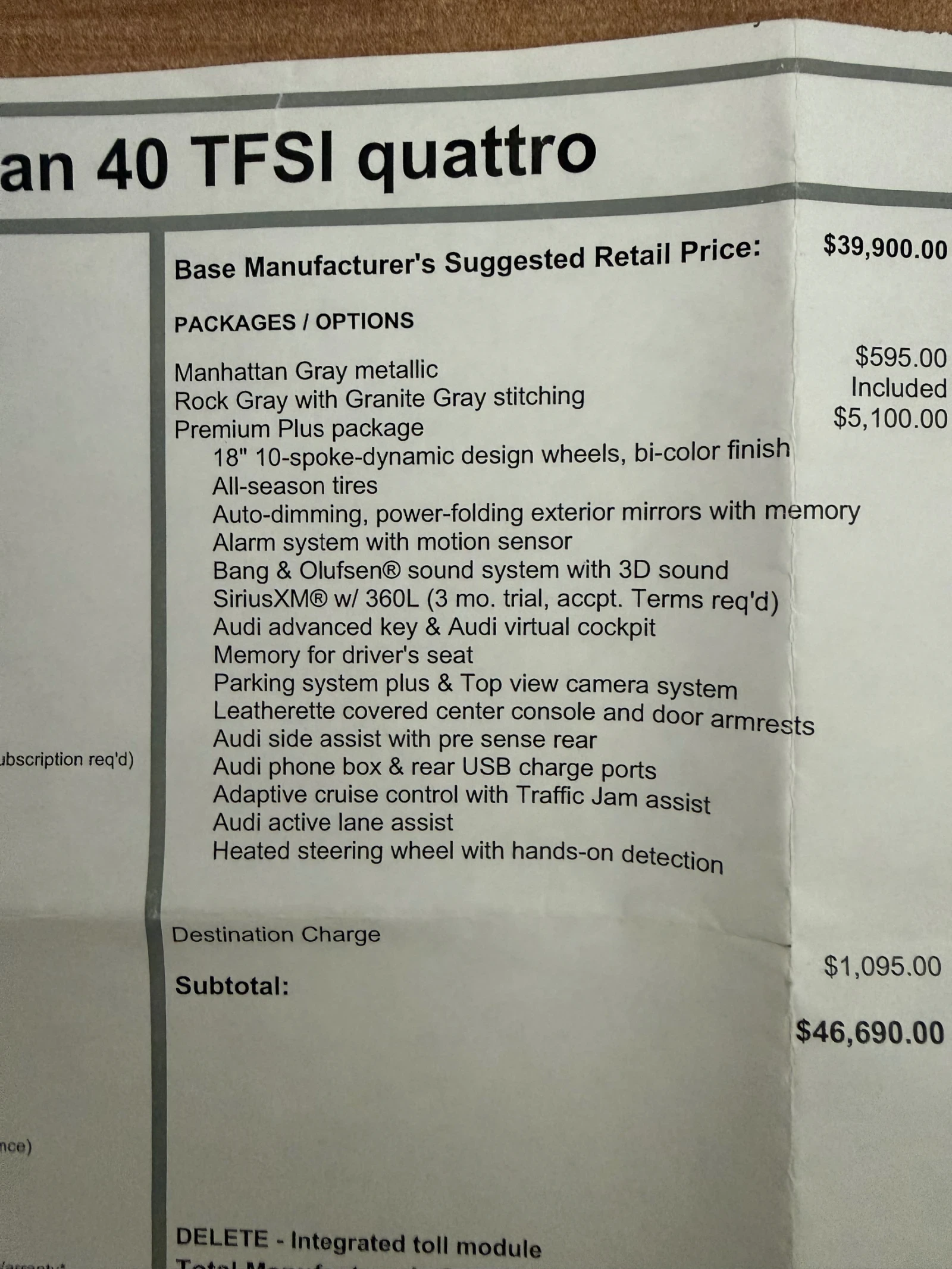 Audi A4 Audi A4 40 TFSI Quattro 2023, снимка 12 - Автомобили и джипове - 54411837