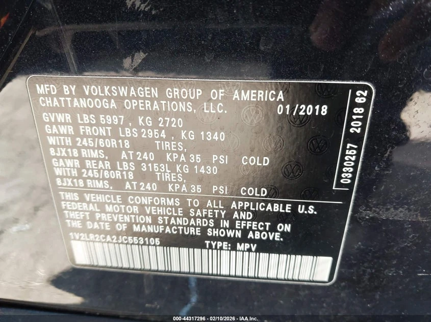 VW Atlas 3.6l Volkswagen 3.6L V6 Se/3.6L V6 Se W/Technology, снимка 9 - Автомобили и джипове - 54121284