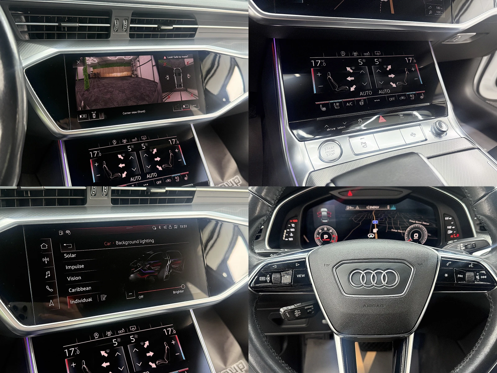 Audi A6 S-Line/DIGITAL/3D-Kamera/ПОДГРЕВ ОБДУХВАНЕ ЛИЗИНГ, снимка 16 - Автомобили и джипове - 54043328