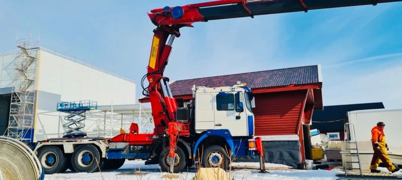 Man 41.464 8x4 С кран Effer 1250 6s + Jib 4s до 32м., снимка 8 - Камиони - 49390324