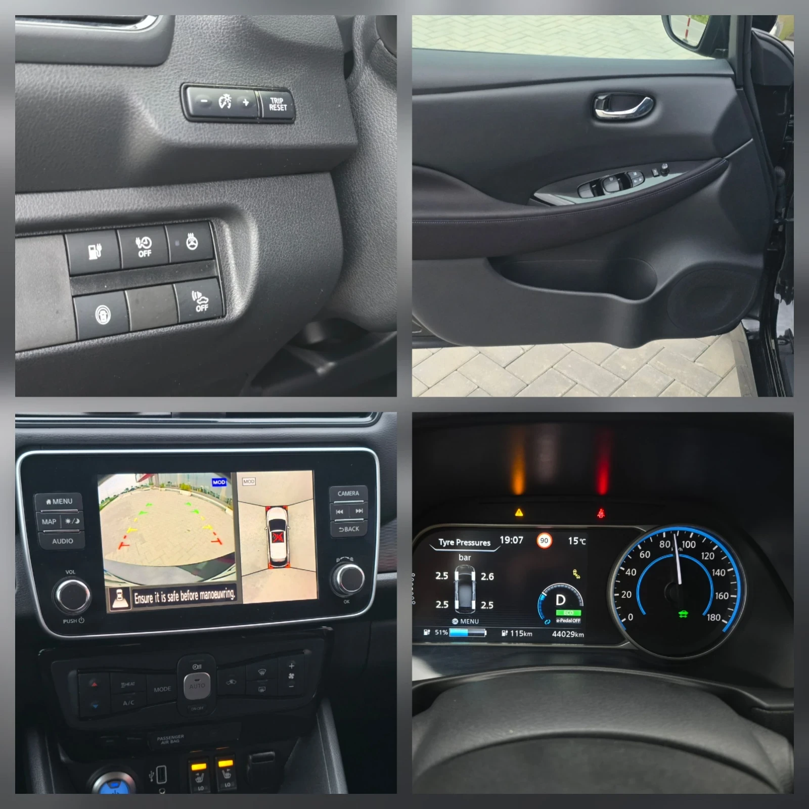 Nissan Leaf  40000Km/40kw/TEKNA/FULL-Service, снимка 14 - Автомобили и джипове - 54220753