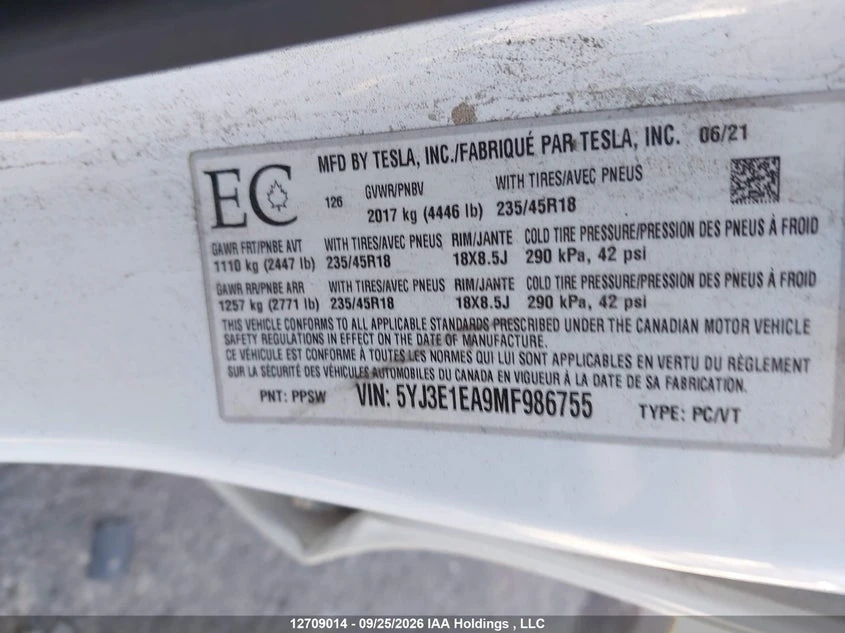 Tesla Model 3 Standard Range Plus RWD, снимка 9 - Автомобили и джипове - 56405024