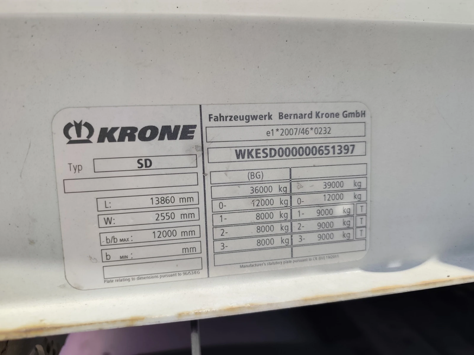 Полуремарке Krone Profi Liner SD, снимка 16 - Ремаркета - 55686908
