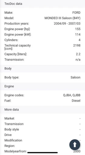Ford Mondeo Ghia 2.2L Duratorq- части, снимка 5