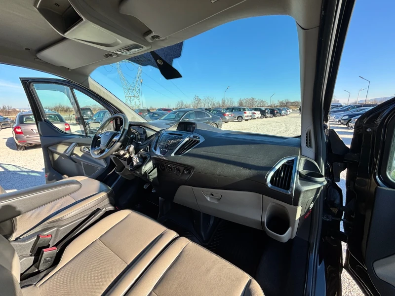 Ford Transit Custom 2.2D/155K.C/9 МЕСТА/KOЖА/ПОДГРЕВ/ТЕГЛИЧ/БЕЛГИЯ, снимка 9 - Бусове и автобуси - 52923050
